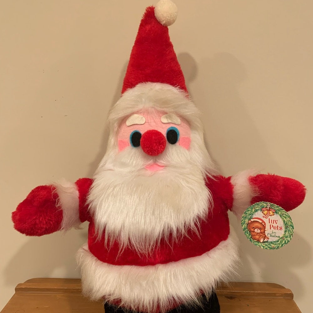 Vintage Russ Berrie & Co. Plush Santa Claus Luv Pets 18”
